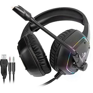 Headset Gamer Fortrek Blackfire P2 + USB RGB Preto [F002]