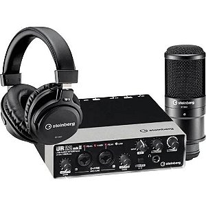 Kit de Recording Pack Steinberg UR22 MKII Preto [F002]