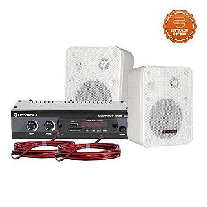 Kit de Som Para Ambiente Hayonik Ambience 2000 OD V2 Branco [F002]