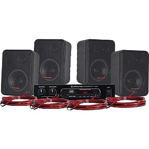 Kit de Som Para Ambiente Hayonik Ambience 4000 V2 Preto [F002]