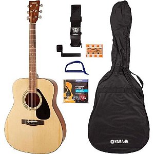 Kit de Violão Acústico Yamaha F310P Natural + Capa + Acessórios [F002]