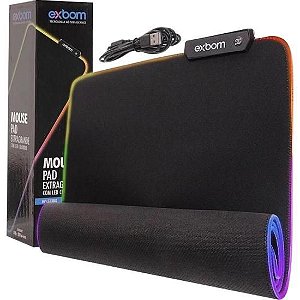 Mousepad Gamer Extra Grande Com Led Colorido MP-LED3080 Exbom [F002]