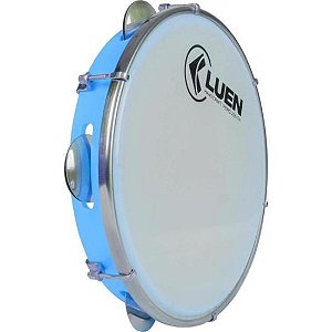 Pandeiro 10" Pele Leitosa Azul Luen [F002]