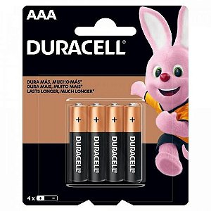 Pilha Alcalina 1,5v AAA MN2400 (C/4 Pilhas) Duracell  Duracell - CXF / 12 [F002]