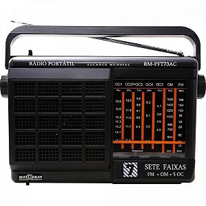 Rádio Portátil Motobras RM-PFT73AC 7 Faixas Preto [F002]