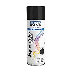 Tinta Aerossol Preto Brilhante 350ml Tekbond - CX / 6 [F002]