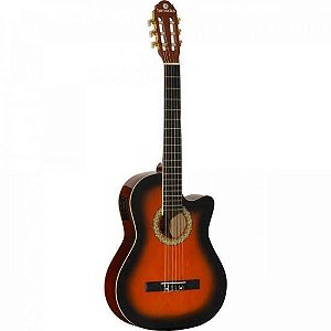 Violão Harmonics GE-20 Eletroacústico Nylon Sunburst [F002]