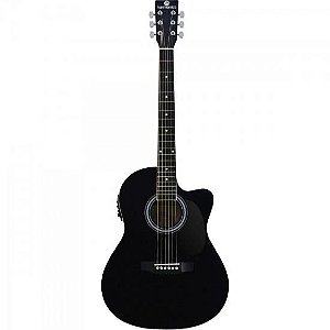 Violão Harmonics GE-21 Eletroacústico Aço Preto [F002]
