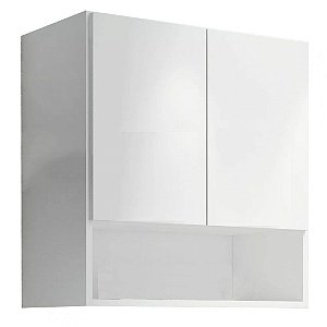 Armário Aéreo Duas Portas Com Nicho Trovarelli Branco [F031]