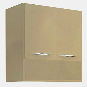 Armário Aéreo Duas Portas Com Nicho Natural Em Mdf [F031]