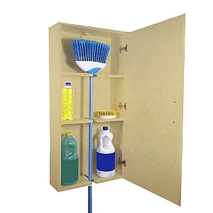 Armário Lavanderia Natural Cru Em Mdf [F031]