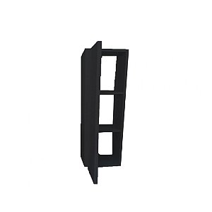 Armario Nicho Toalheiro 60cm Preto Em Mdf [F031]
