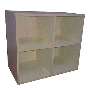 Biblioteca Cubo Aéreo Em Mdf Madeirado [F031]