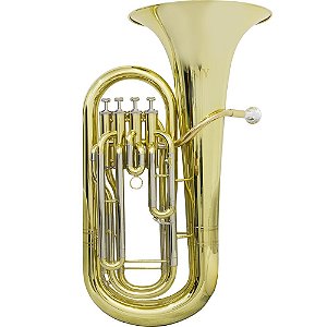 Bombardino Euphonium De 4 Chaves Ep 340 Laqueado Dourado Com Case New York [F097]