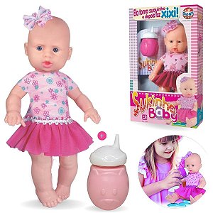 Boneca Sukinho Baby Com Mamadeira Brinquedo Infantil Menina [F114]