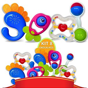 Brinquedo Para Bebês Chocalho E Mordedor Kit Macio [F114]
