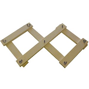 Cabideiro De Parede Sanfona Natural Em Mdf [F031]