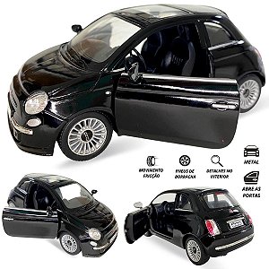 Carrinho Miniatura Coleção Fiat 500 Metal Fricção Abre Porta [F114]