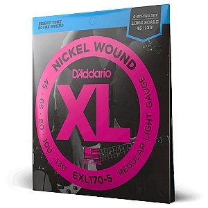 Encordoamento Baixo 5C 45-130 D Addario XL Nickel EXL170-5 [F035]