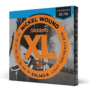 Encordoamento Guitarra 8C 10-74 D Addario XL Nickel EXL140-8 [F035]