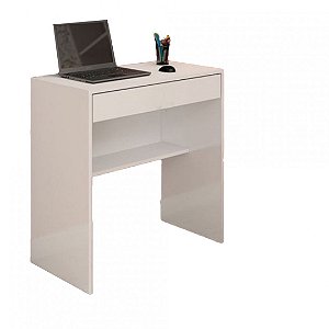 Escrivaninha 1 Gaveta Branco Em Mdf [F031]