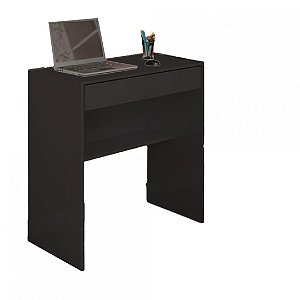 Escrivaninha 1 Gaveta Preto Em Mdf [F031]