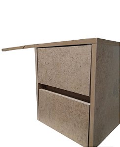 Escrivaninha Suspensa Mesa Para Notebook Natural Em Mdf [F031]