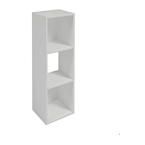 Estante De Livros 3 Nichos Em Mdf Branco