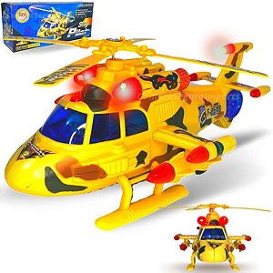 Helicóptero De Brinquedo Infantil Com Som E Luz Bate E Volta [F114]