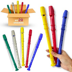 Kit 20 Flauta Doce Infantil Instrumento De Brinquedo Atacado [F114]