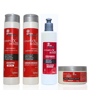 Kit Crescimento Do Cabelo Bomb Girass - 4 Passos [F106]