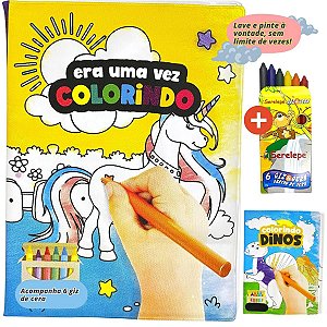 Livro De Colorir Lavável Com Giz De Cera Brinquedo Infantil [F114]