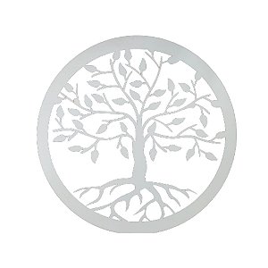 Mandala 30 Cm Arvore Raizes Mdf 3mm Branco [F031]
