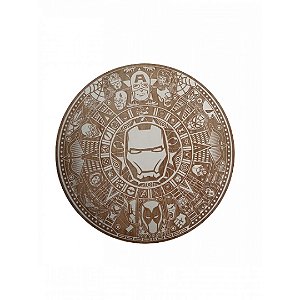 Mandala Homem De Ferro Branco Em Mdf [F031]