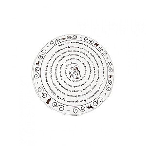 Mandala Oração De São Francisco Em Mdf 30 Cm Branco [F031]