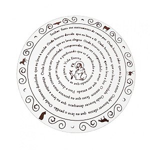 Mandala Oração De São Francisco Em Mdf 60 Cm Branco [F031]