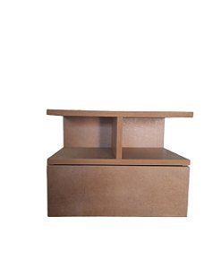 Mesa De Cabeceira Flutuante  Gaveta Natural Em Mdf [F031]