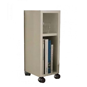 Mesa De Cabeceira Nicho Em Mdf Branco Com Rodizio [F031]