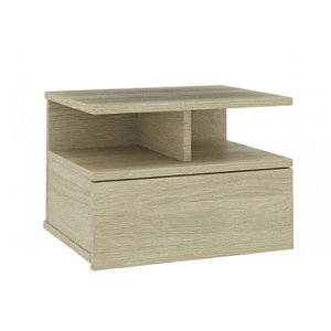 Mesa De Cabeceira Prateoleira Flutuante 1 Gaveta Madeirado Em Mdf [F031]