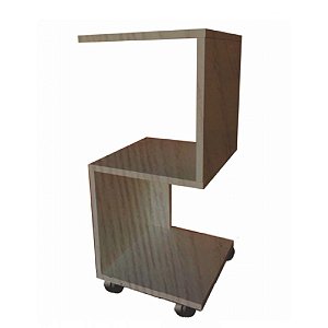 Mesa De Cabeceira S Em Mdf Madeirado Com Rodizio [F031]