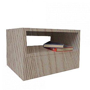 Mesa De Cabeceira Suspensa 1 Gaveta Em Mdf Madeirado [F031]