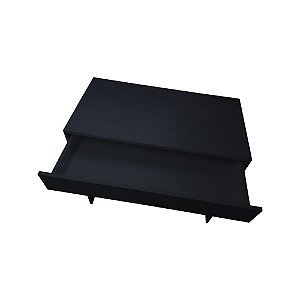 Mesa Office Com Gaveta Preto Em Mdf [F031]