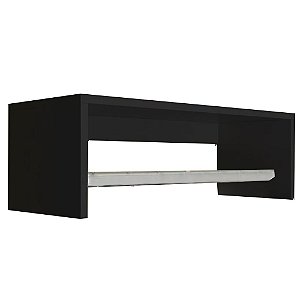 Nicho Com Varão 80cm Preto Em Mdf [F031]