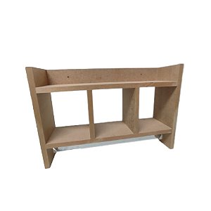 Nicho De Parede Para Banheiro Porta Toalha Em Mdf Natural [F031]
