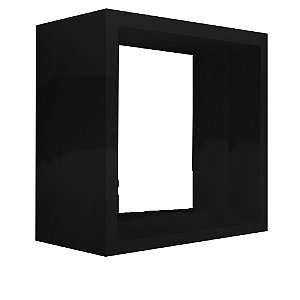 Nicho Decorativo 30x30x15 Cm Em Mdf Preto [F031]