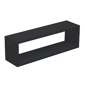 Nicho Retangular Decorativo  70x15x15 Preto Em Mdf [F031]