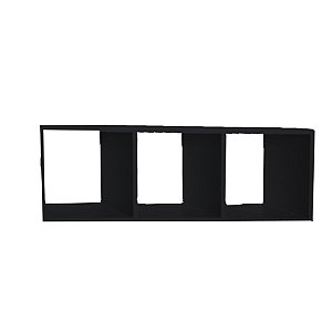 Nicho Triplo 80x30x20 Preto Em Mdf [F031]