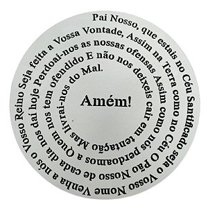 Oração Pai Nosso Mandala Redondo 30 Cm Branco [F031]
