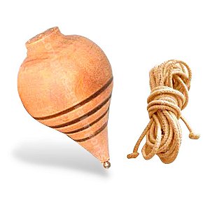 Pião De Madeira Brinquedo Antigo Retrô Tradicional Criança [F114]