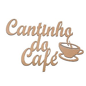 Placa Decorativa Cantinho Do Café Mdf Natural [F031]